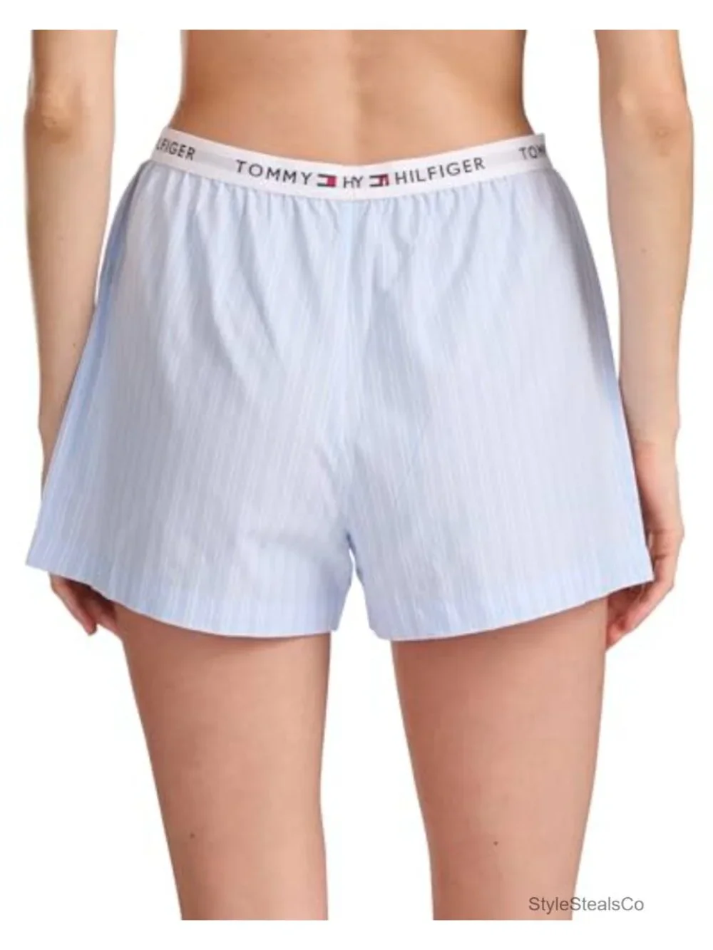 Woven Pajama Shorts with Faux Button Closure, Cotton Pull-On